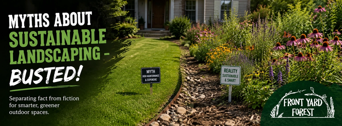 Myths About Sustainable Landscaping – Busted! - Front Yard Forest sustainable landscaping article